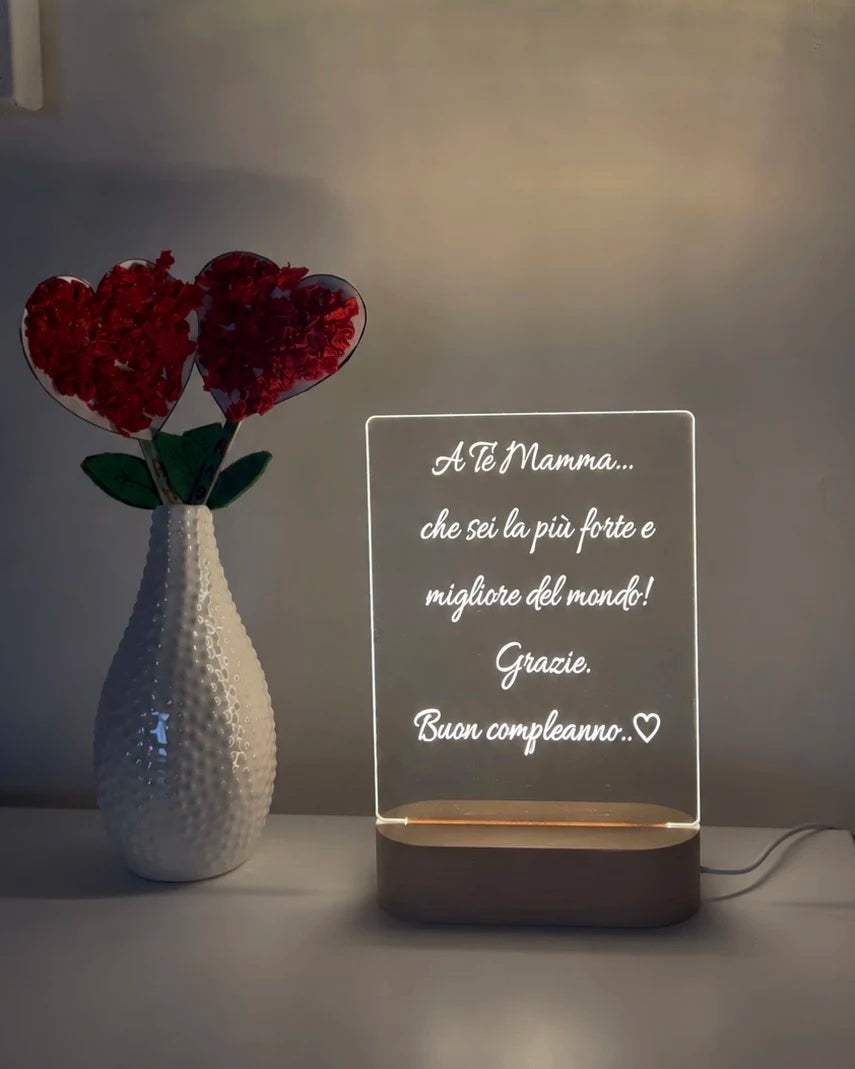 Targa LED Dedica Personalizzata