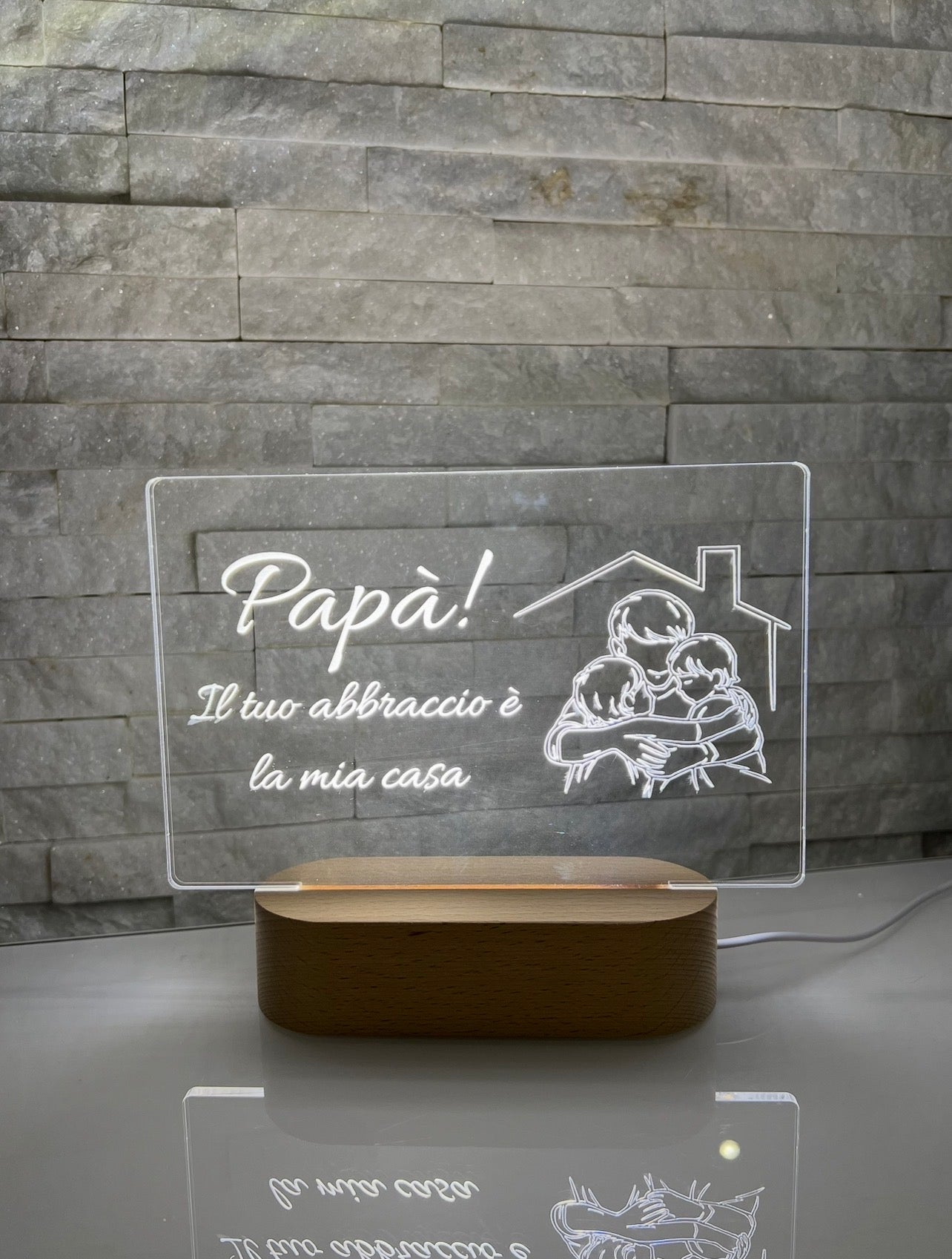 Targa LED personalizzata per la festa del Papà
