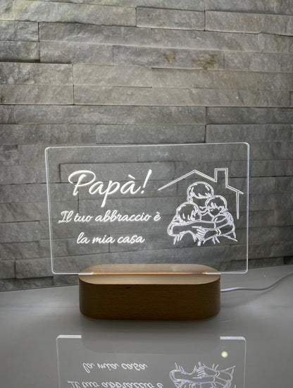Targa LED personalizzata per la festa del Papà