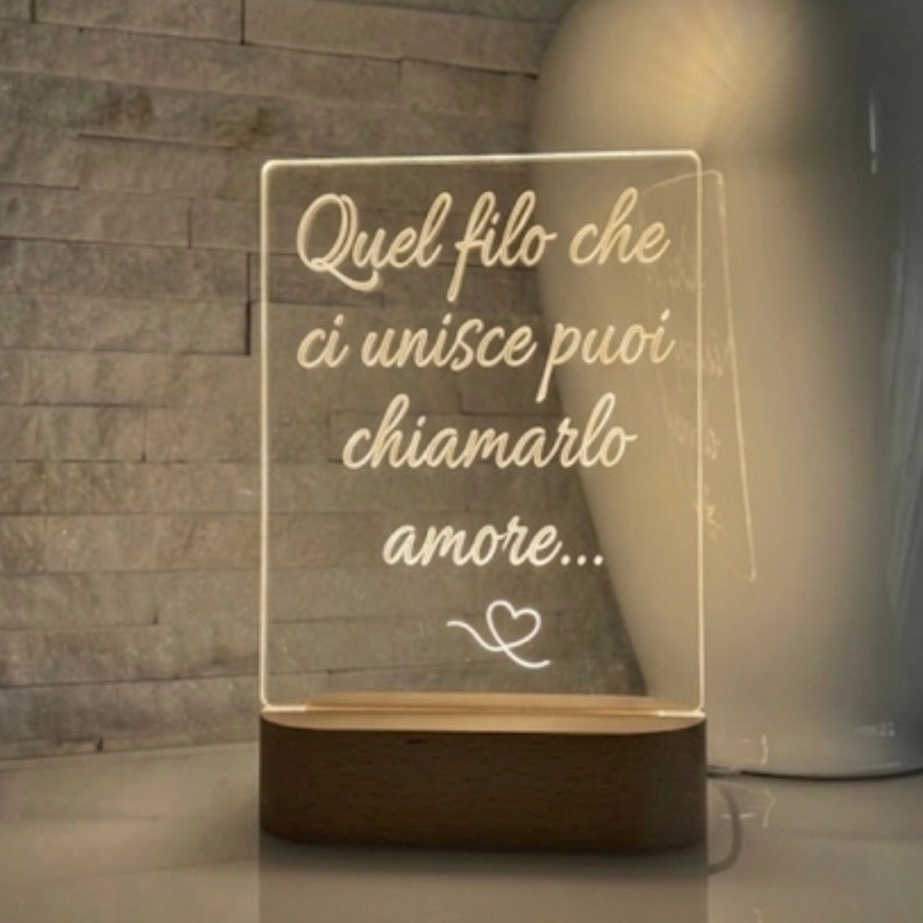 Targa LED personalizzata con dedica speciale canzone