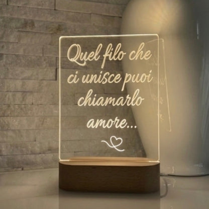 Targa LED personalizzata con dedica speciale canzone