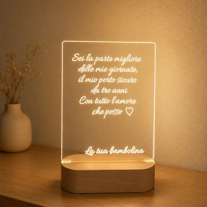Targa LED Dedica Personalizzata