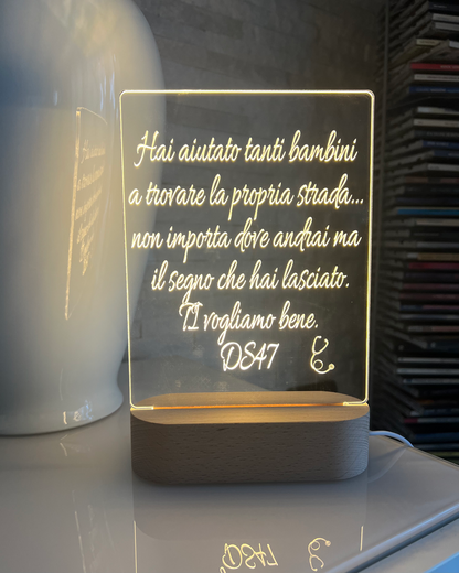 Targa LED Dedica Personalizzata