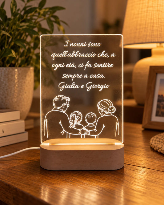 Targa LED Nonni Personalizzata