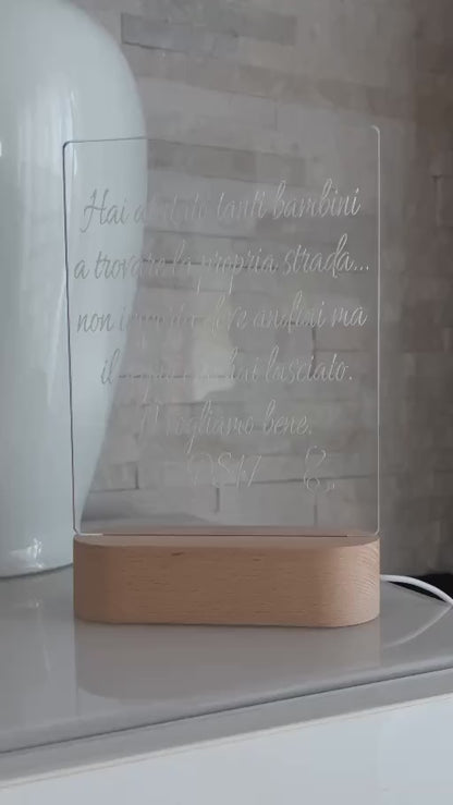 Targa LED Dedica Personalizzata