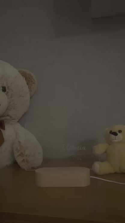 Lampada LED Nascita Personalizzata
