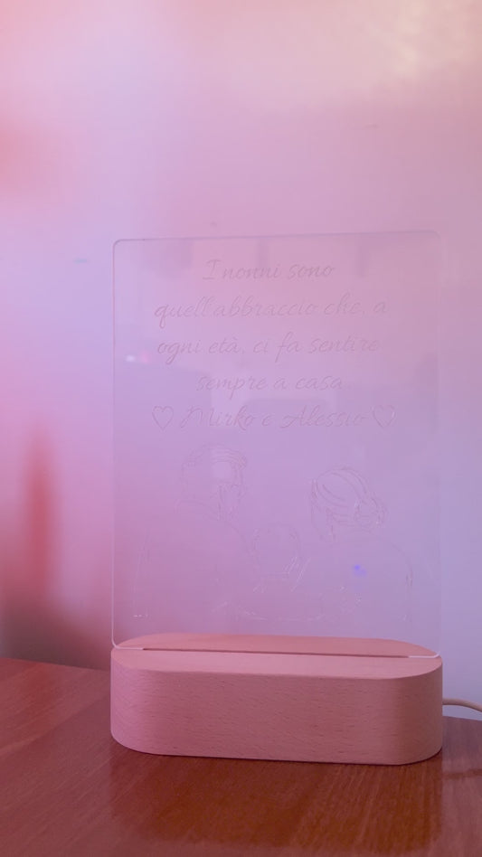 Targa LED Nonni Personalizzata