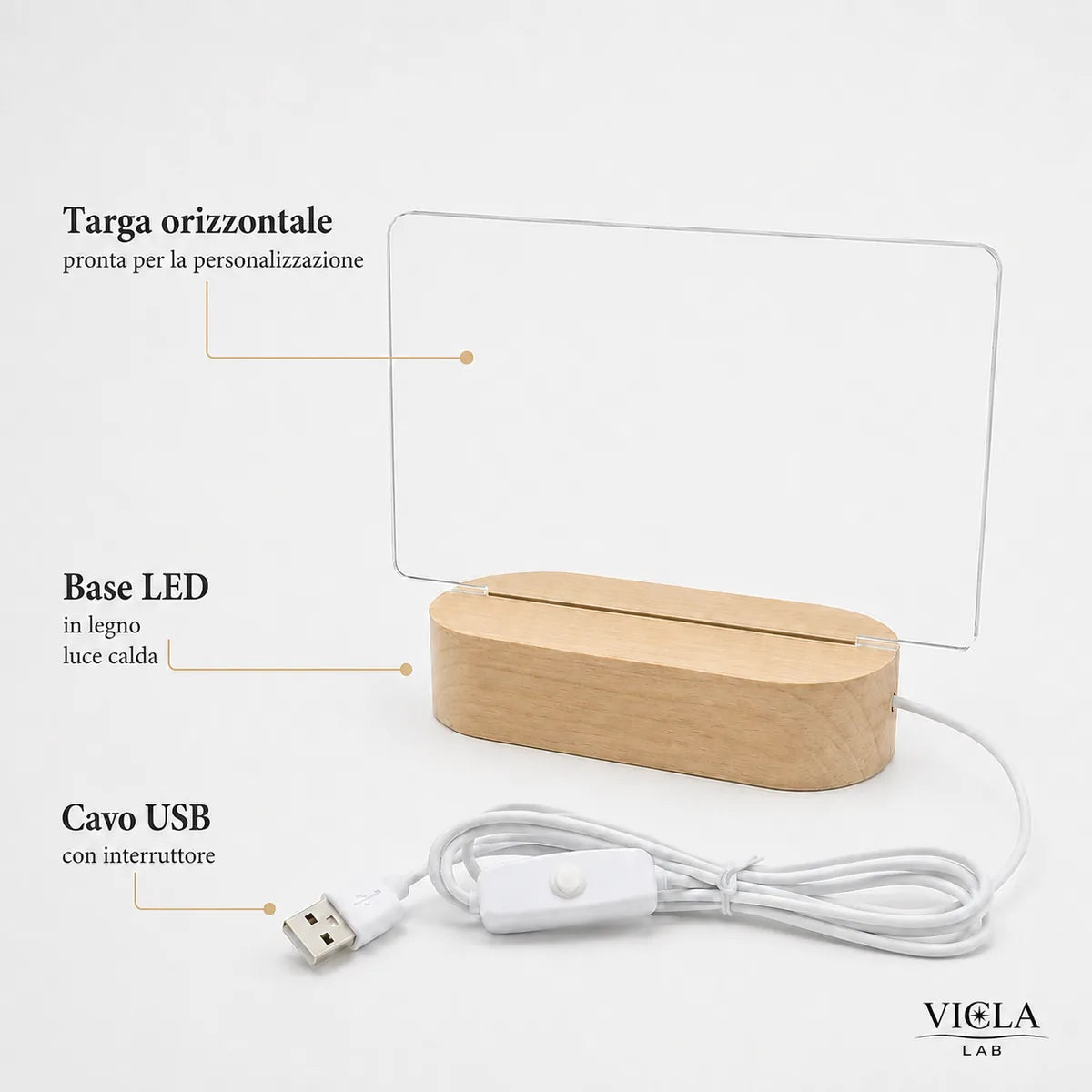 Targa LED Coppia Personalizzata