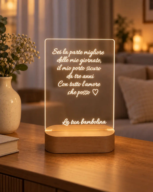 Targa LED Dedica Personalizzata