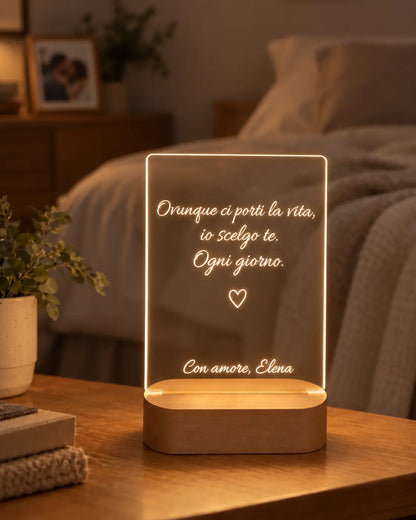 Targa LED Dedica Personalizzata